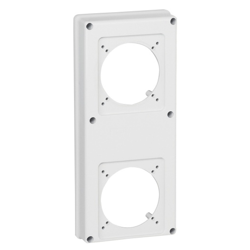 Placa frontal 280 x 125 mm p bases de quadros P17 -Para 2 tomadas de 16 ou 32 A
