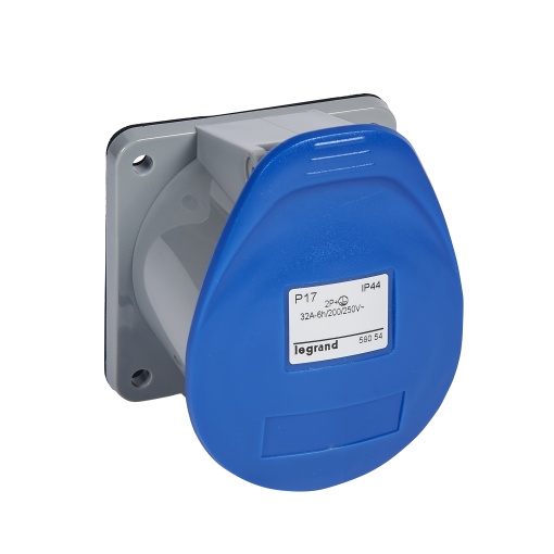 Tomadas de encastrar reduzidas P17 - 32 A - 200250 V - 2PT- IP44