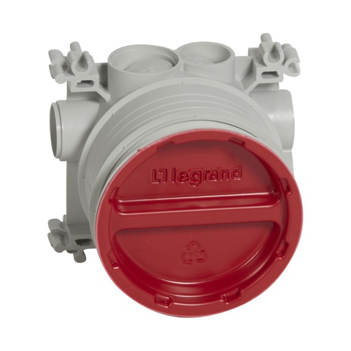 Caixa de encastrar para tomadas de chão. Diâmetro para perfuração 80 mm