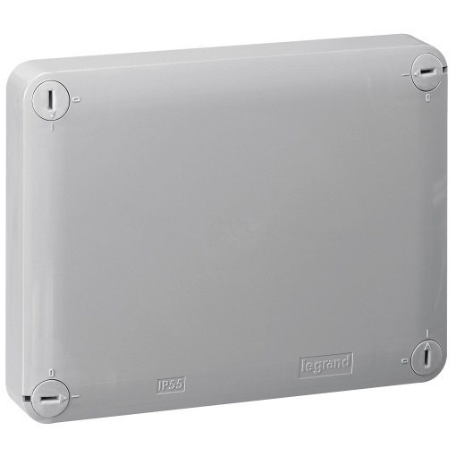 Caixa Plexo Retangular com 20 entradas - 155x110x74mm - CinzentoVermelho ERP