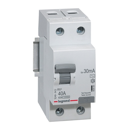 RX3 Interruptor diferencial 2P 40A 30mA 230V. Tipo AC, 2mód