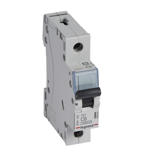 Disjuntores TX³ 6000 - 6kA- 1P- 230400 V - 6A - Curva C - 1 módulo
