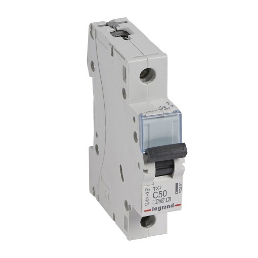 Disjuntores TX³ 6000 - 6kA- 1P- 230400 V - 50A - Curva C - 1 módulo