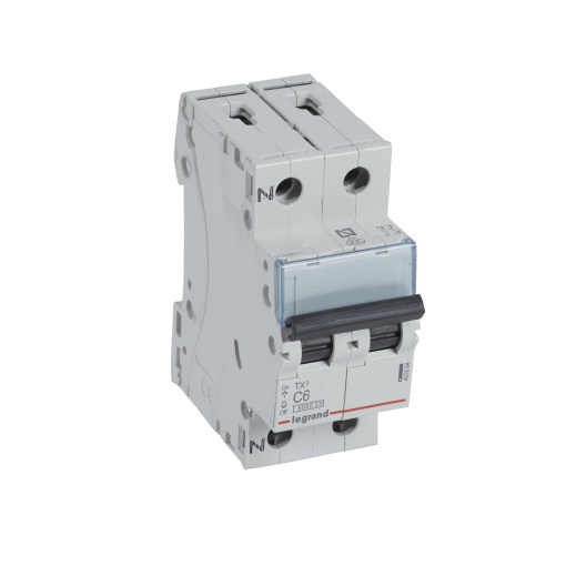 Disjuntores TX³ 6000-6kA - 1PN - 230 V - 6 A - Curva C - 2 módulos