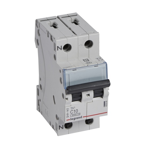 Disjuntores TX³ 6000-6kA - 1PN - 230 V - 10 A -Curva C - 2 módulos
