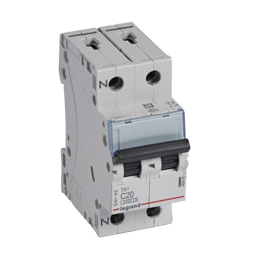 Disjuntores TX³ 6000-6kA - 1PN - 230 V - 20 A -Curva C - 2 módulos