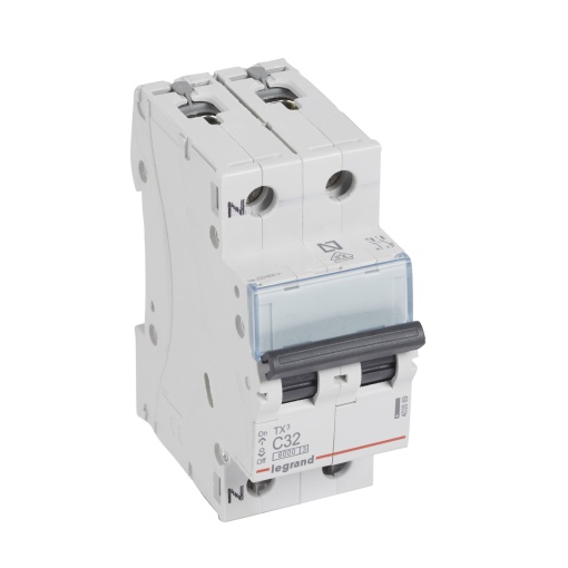 Disjuntores TX³ 6000-6kA - 1PN - 230 V - 32 A -Curva C - 2 módulos