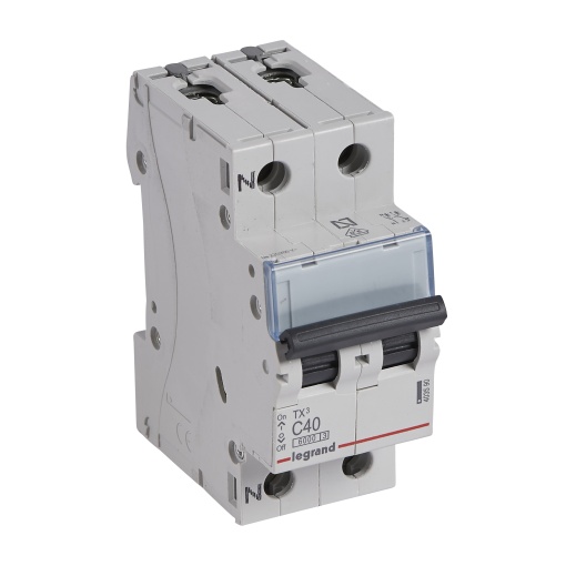Disjuntores TX³ 6000-6kA - 1PN - 230 V - 40 A -Curva C - 2 módulos
