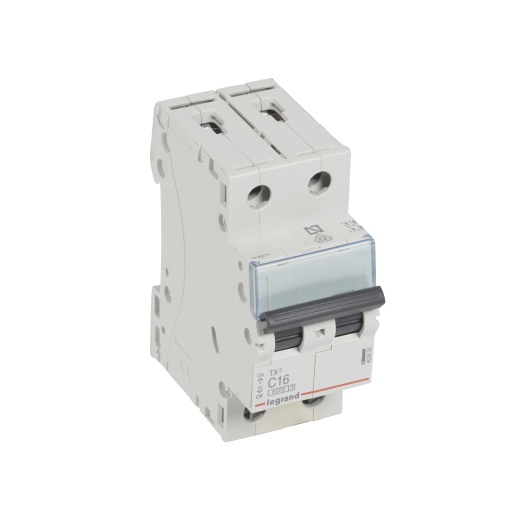 Disjuntores TX³ 6000-6kA - 2P - 230400 V - 16 A -Curva C - 2 módulos