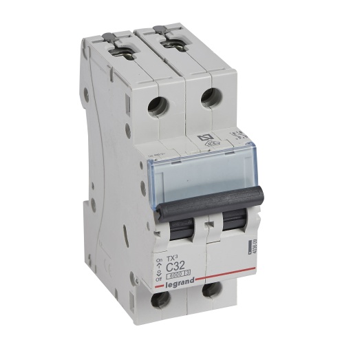 Disjuntores TX³ 6000-6kA - 2P - 230400 V - 32 A -Curva C - 2 módulos
