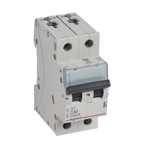 Disjuntores TX³ 6000-6kA - 2P - 230400 V - 40 A -Curva C - 2 módulos