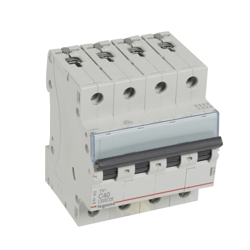 Disjuntores TX³ 6000-6kA - 4P - 400 V - 40 A -Curva C - 4 módulos