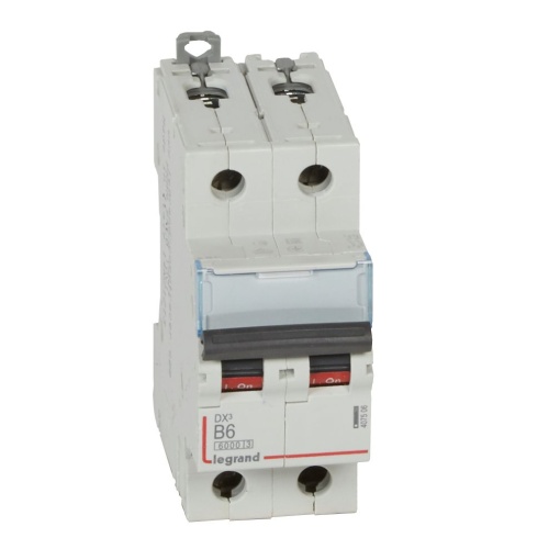 Disjuntor DX³ 6000 - 10 kA 2P - 6A- Curva B- 2 mód