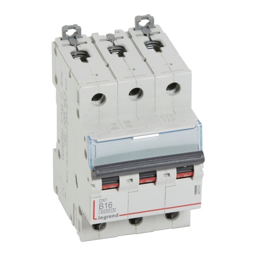 Disjuntor DX³ 6000 - 10 kA - 3P - 400 V - 16 A - Curva B - 3 mód