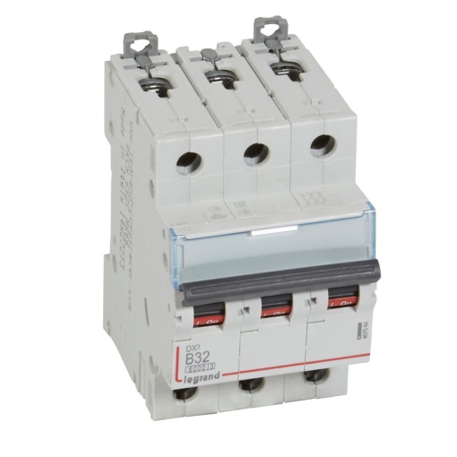 Disjuntor DX³ 6000 - 10 kA - 3P - 400 V - 32 A - Curva B - 3 mód