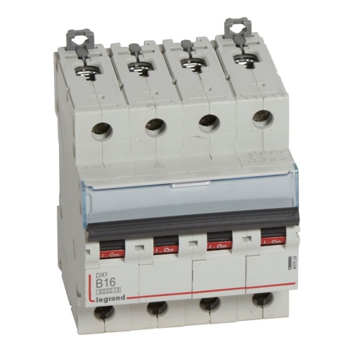 Disjuntor DX³ 6000 - 10 kA - 4P - 400 V - 16 A - Curva B - 4 mód
