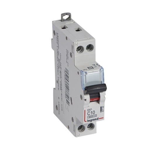 Disjuntor DX³ 6000-10 kA - 1PN - 230 V- 10 A - Curva C -1 mód