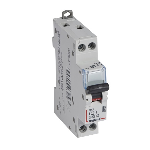 Disjuntor DX³ 6000-10 kA - 1PN - 230 V- 20 A - Curva C -1 mód