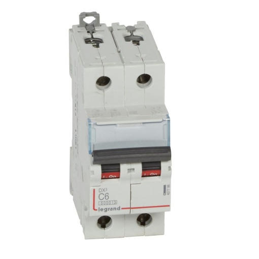 Disjuntor DX³ 6000 - 10 kA - 2P - 230400 V - 6 A - Curva C - 2 mód