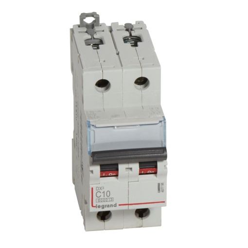 Disjuntor DX³ 6000 - 10 kA - 2P - 230400 V - 10 A - Curva C - 2 mód