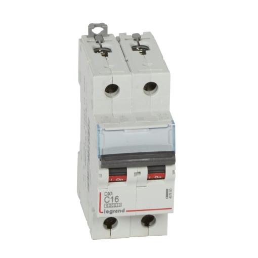 Disjuntor DX³ 6000 - 10 kA - 2P - 230400 V - 16 A - Curva C - 2 mód