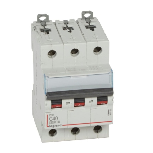 Disjuntor DX³ 6000 - 10 kA - 3P - 400V - 40 A - Curva C - 3 mód