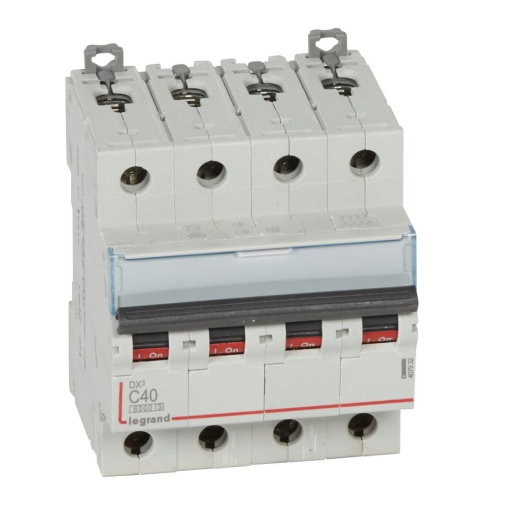 Disjuntor DX³ 6000 - 10 kA - 4P - 400V - 40 A - Curva C - 4 mód