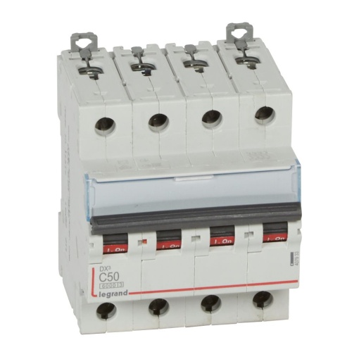 Disjuntor DX³ 6000 - 10 kA - 4P - 400V - 50 A - Curva C - 4 mód