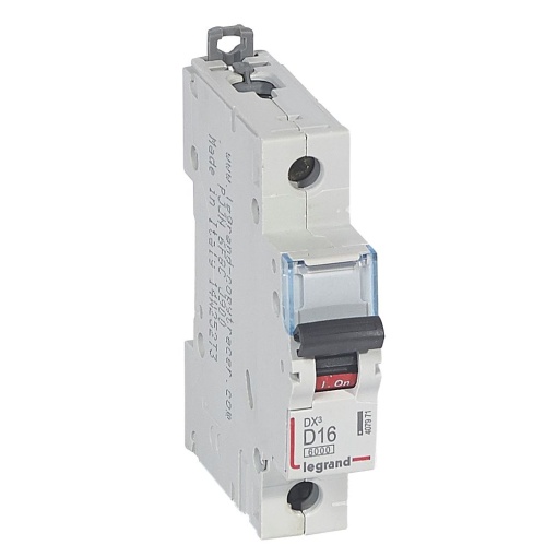 Disjuntor DX³ 6000 - 10 kA - 1P - 230400 V - 16 A - Curva D - 1 mód