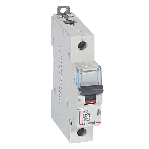 Disjuntor DX³ 6000 - 10 kA - 1P - 230400 V - 20 A - Curva D - 1 mód