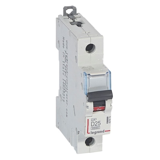 Disjuntor DX³ 6000 - 10 kA - 1P - 230400 V - 25 A - Curva D - 1 mód