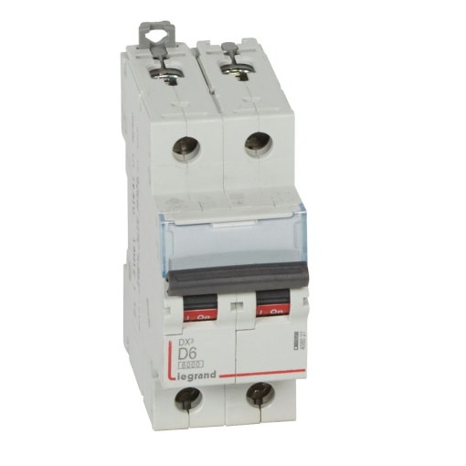 Disjuntor DX³ 6000 - 10 kA - 2P - 230400 V - 6 A - Curva D - 2 mód