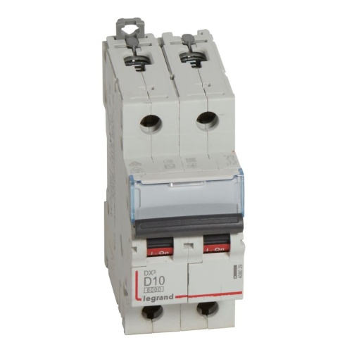 Disjuntor DX³ 6000 - 10 kA - 2P - 230400 V - 10 A - Curva D - 2 mód