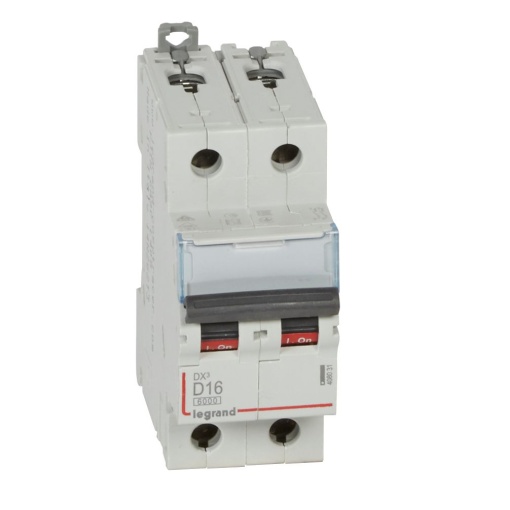 Disjuntor DX³ 6000 - 10 kA - 2P - 230400 V - 16 A - Curva D - 2 mód