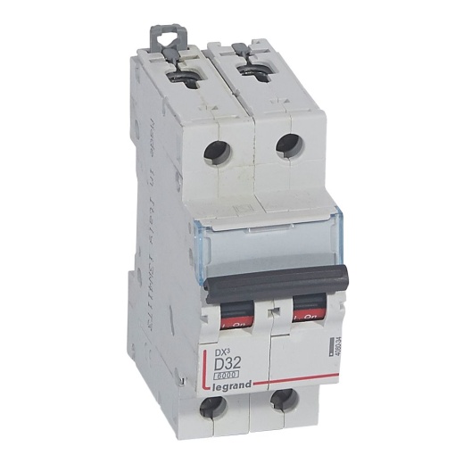 Disjuntor DX³ 6000 - 10 kA - 2P - 230400 V - 32 A - Curva D - 2 mód