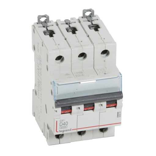 Disjuntor DX³ 6000 - 10 kA - 3P - 400 V - 40 A - Curva D - 3 mód