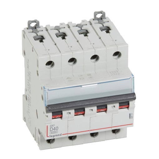 Disjuntor DX³ 6000 - 10 kA - 4P - 400 V - 40 A - Curva D - 4 mód