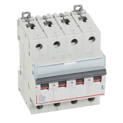 Disjuntor DX³ 6000 - 10 kA - 4P - 400 V - 50 A - Curva D - 4 mód