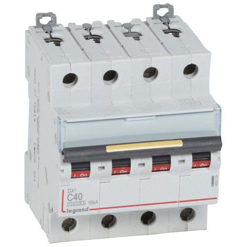 Disjuntores DX3 - 10000A16kA - 4P - 400 V - 40A - curva C - 4 módulos
