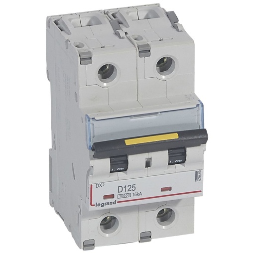 Disjuntores DX3 - 10000A16kA - 2P - 230400 V - 125A - curva D - 3 módulos