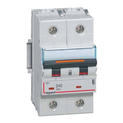Disjuntores DX3 - 25kA - 2P - 230400 V - 40 A - curva D - 3 módulos