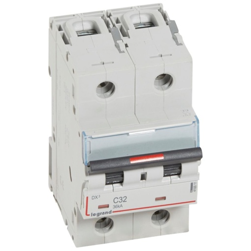 Disjuntores DX3 - 36kA - 2P - 230400 V - 10 A - curva C - 3módulos