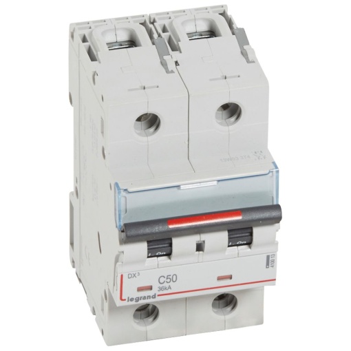 Disjuntores DX3 - 36kA - 2P - 230400 V - 10 A - curva C - 3 módulos