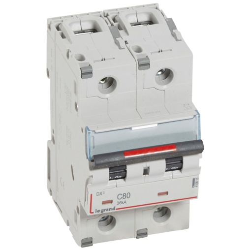 Disjuntores DX3 - 36kA - 2P - 230400 V - 10 A - curva C - 3 módulos