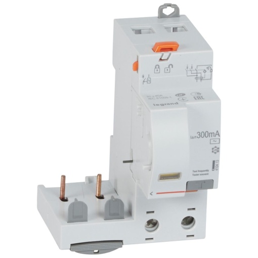 Bloco diferencial adaptável DX3 p disj. 1Mpólo 2P 230 V - 40 A - 300 mA - AC
