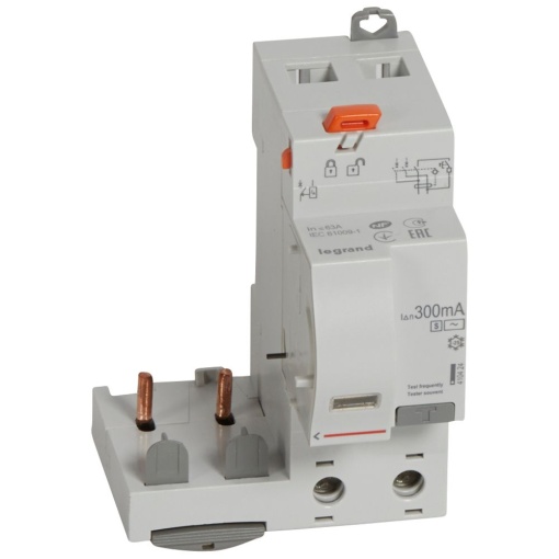 Bloco dif. adaptável DX3 p disj. 1Mpólo 2P 230 V 63 A 300 mA seletivo - AC