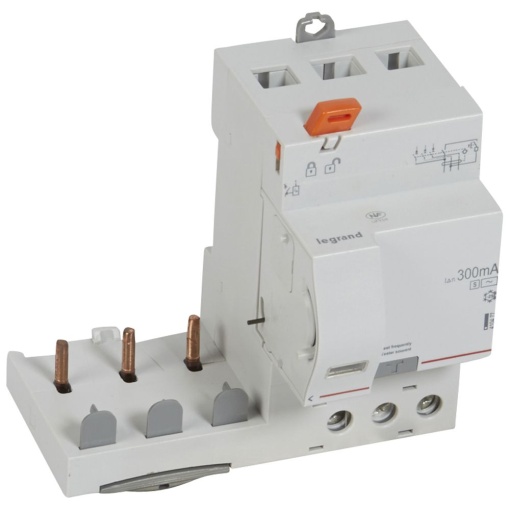Bloco dif. adaptável DX3 p disj. 1Mpólo 3P 400 V 63A 300mA seletivo - tipo AC