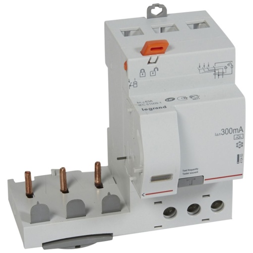 Bloco dif. adaptável DX3 p disj. 1Mpólo - 3P - 400 V - 63A - 300mA - tipo A