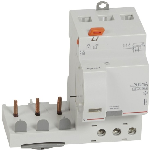 Bloco dif. adaptável DX3 p disj. 1Mpólo 3P 400 V 63A 300mA seletivo - tipo F