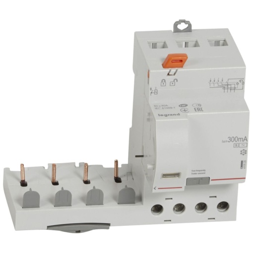 Bloco dif. adaptável DX3 p disj. 1Mpólo 4P 400 V 40A 300mA seletivo - tipo AC